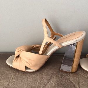 Calvin Klein peach blush heels